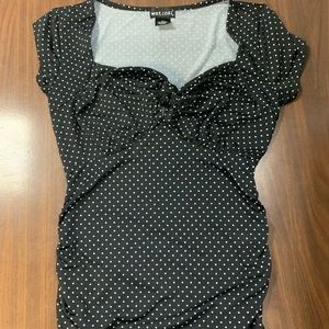 Retro polka dot blouse